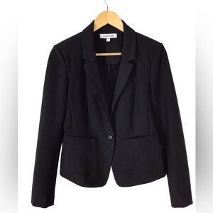 Elizabeth and James Black Single Breasted Blazer Size 10